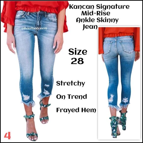 Kancan Signature Mid-Rise Ankle Skinny Jean $70 - Picture 1 of 15
